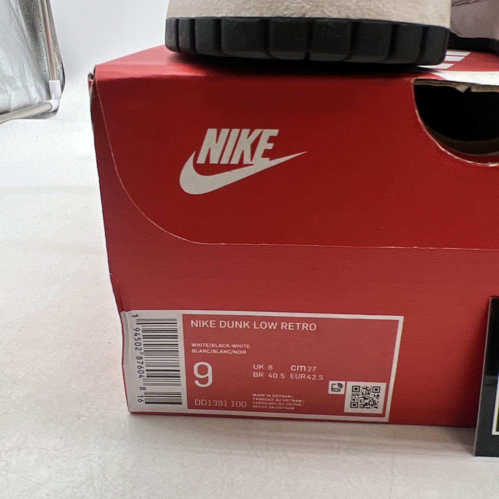 Size 9 - Nike Dunk Low Black White (DD1391-100)