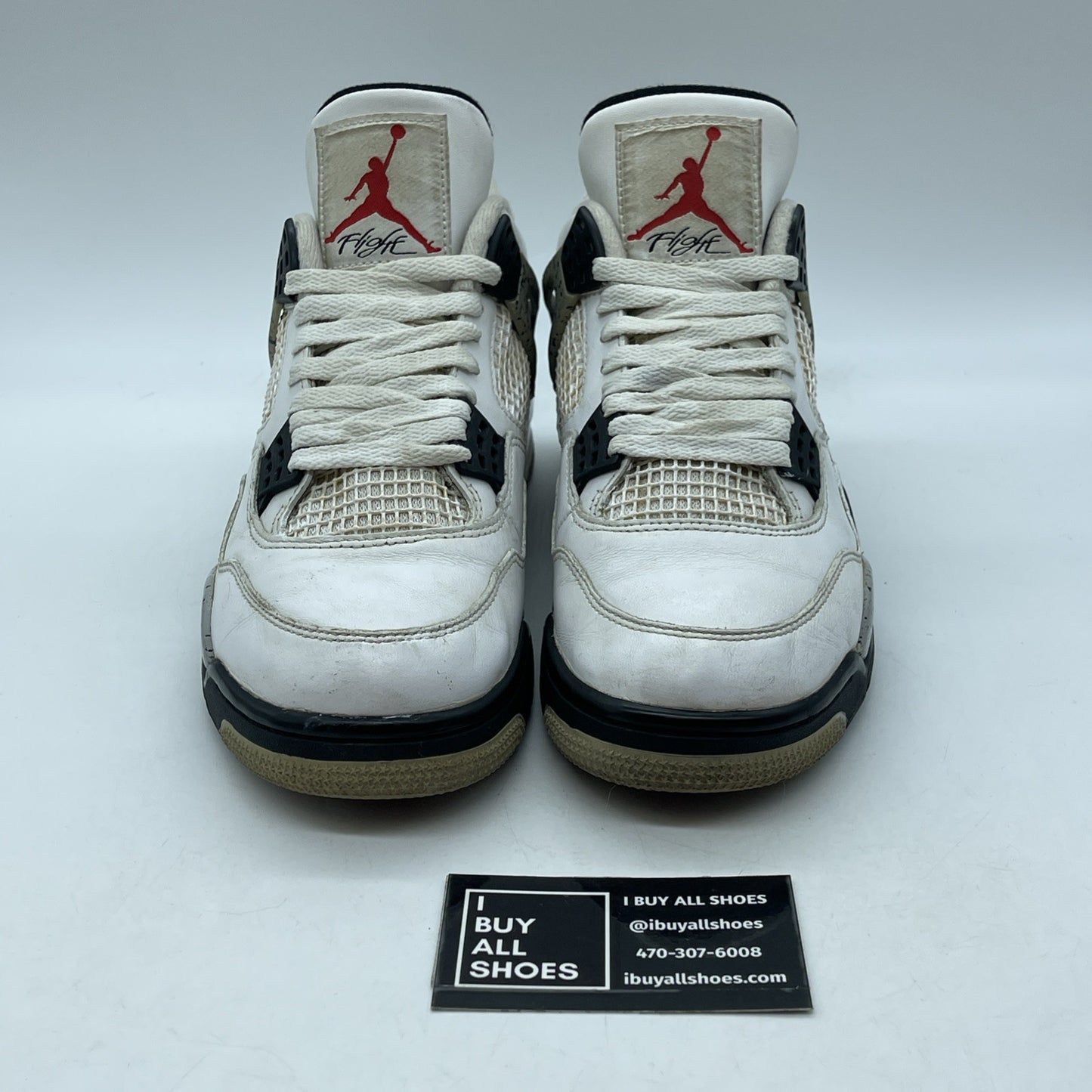 Size 8 - Jordan 4 Retro OG Mid White Cement Grey Leather (840606-192)