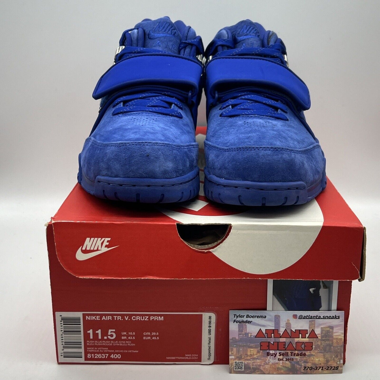 Size 11.5 - Nike Air Trainer V Cruz Rush Blue 2016 Brand New Og All