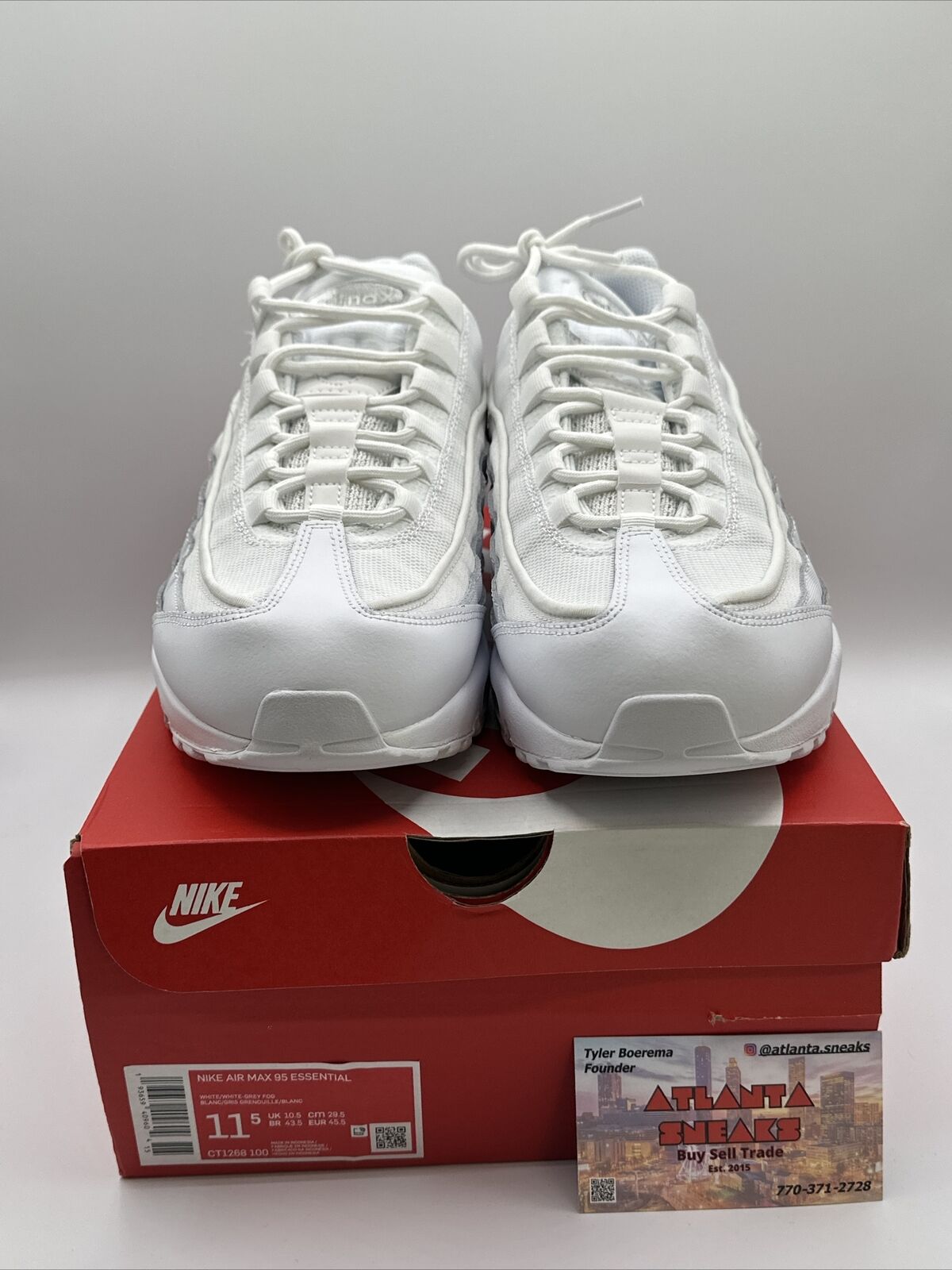 Size 11.5 - Nike Air Max 95 Triple White - CT1268-100