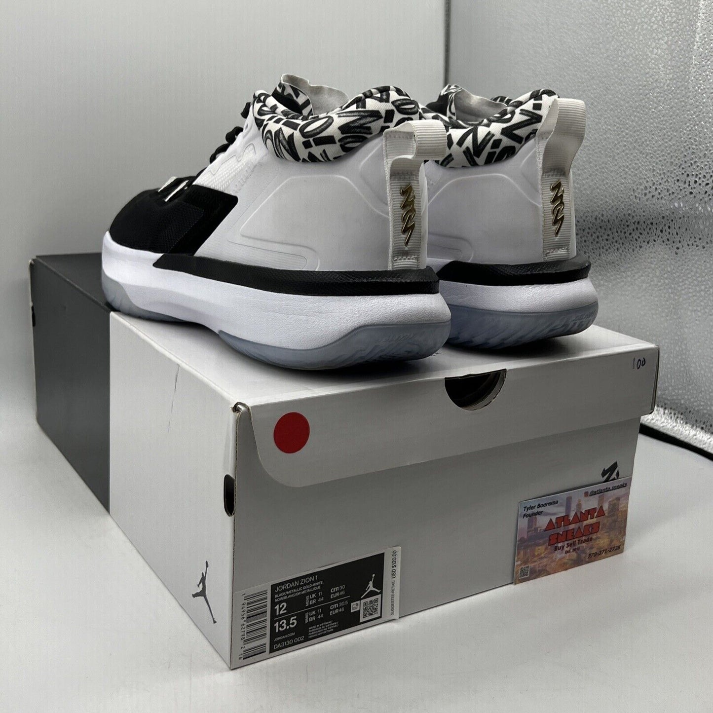 Size 12 - Air Jordan Zion 1 Gen Zion Black White Icey (DA3130-002)