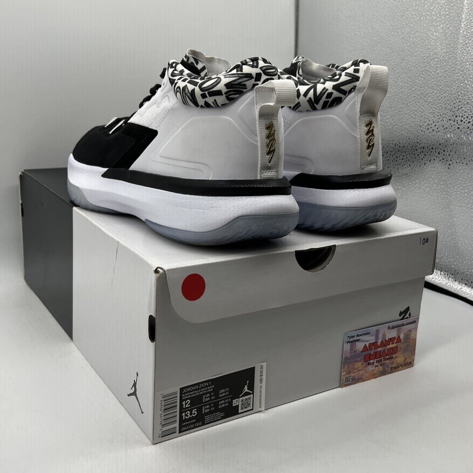 Size 12 - Air Jordan Zion 1 Gen Zion Black White Icey (DA3130-002)