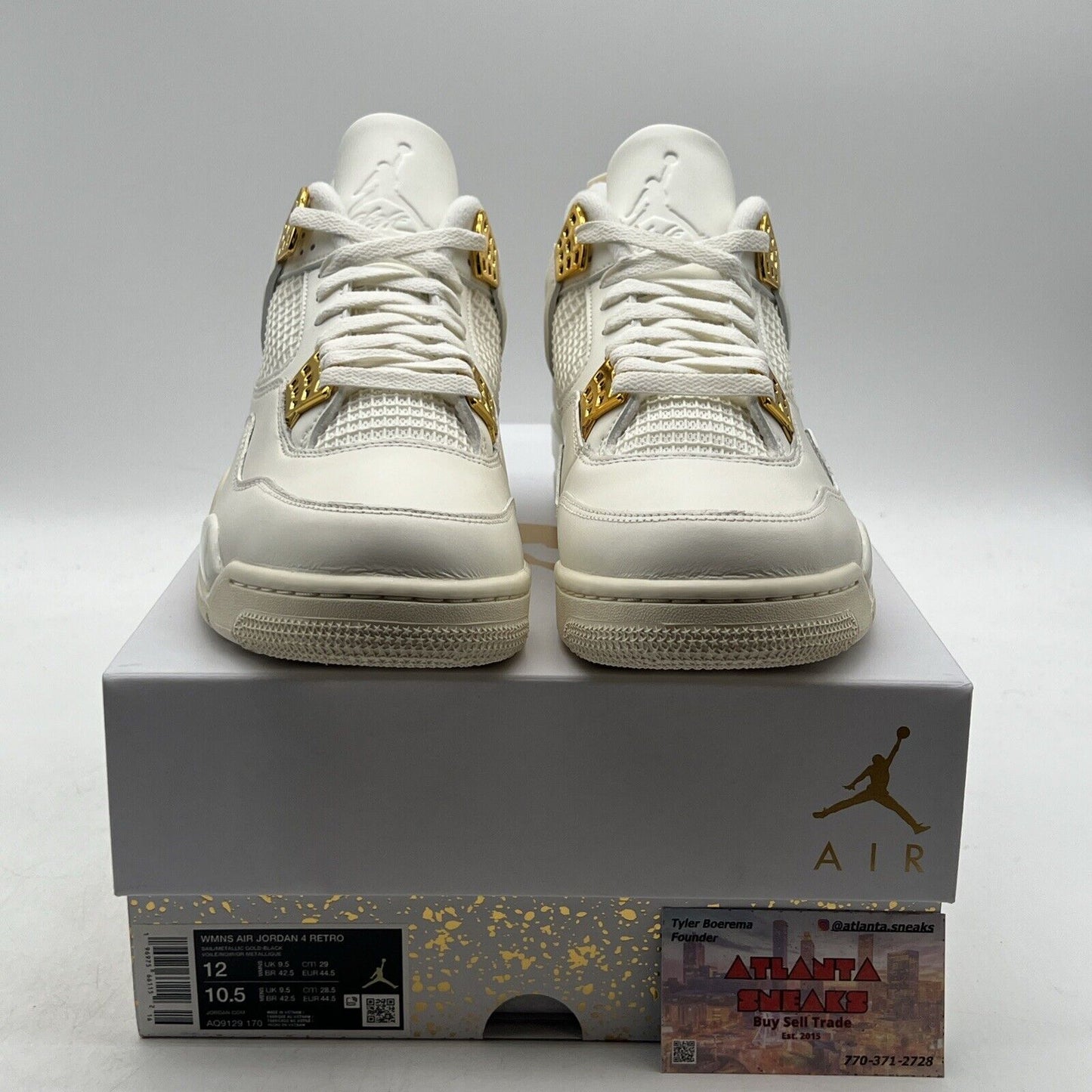 Size 12 - Air Jordan 4 Retro Metallic Gold W (AQ9129-170)