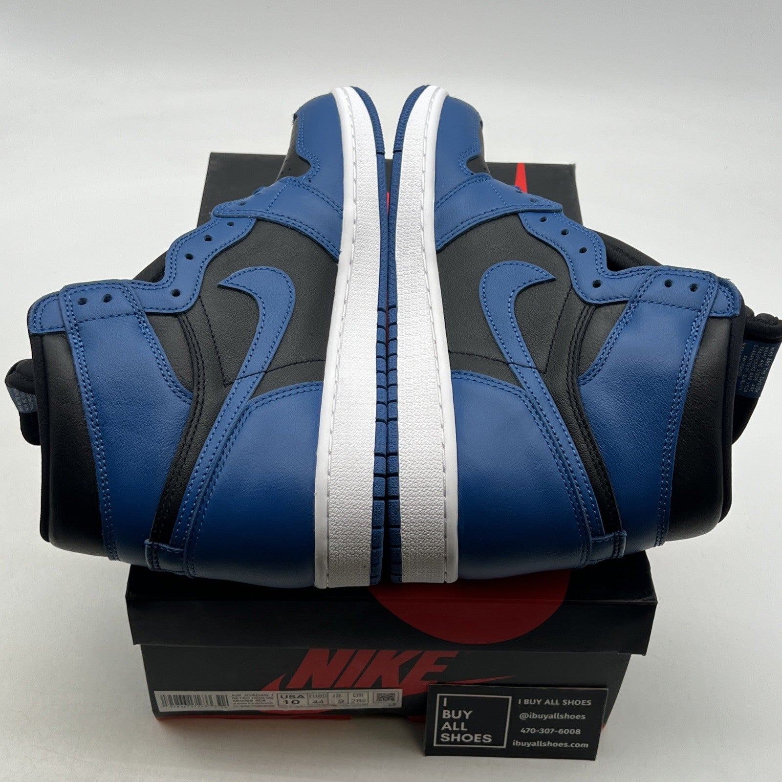 Size 10 - Air Jordan 1 Retro OG High Dark Marina Blue (555088-404)