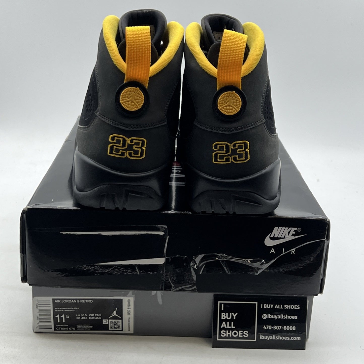 Size 11.5 - Air Jordan 9 Retro Black (CT8019-070)