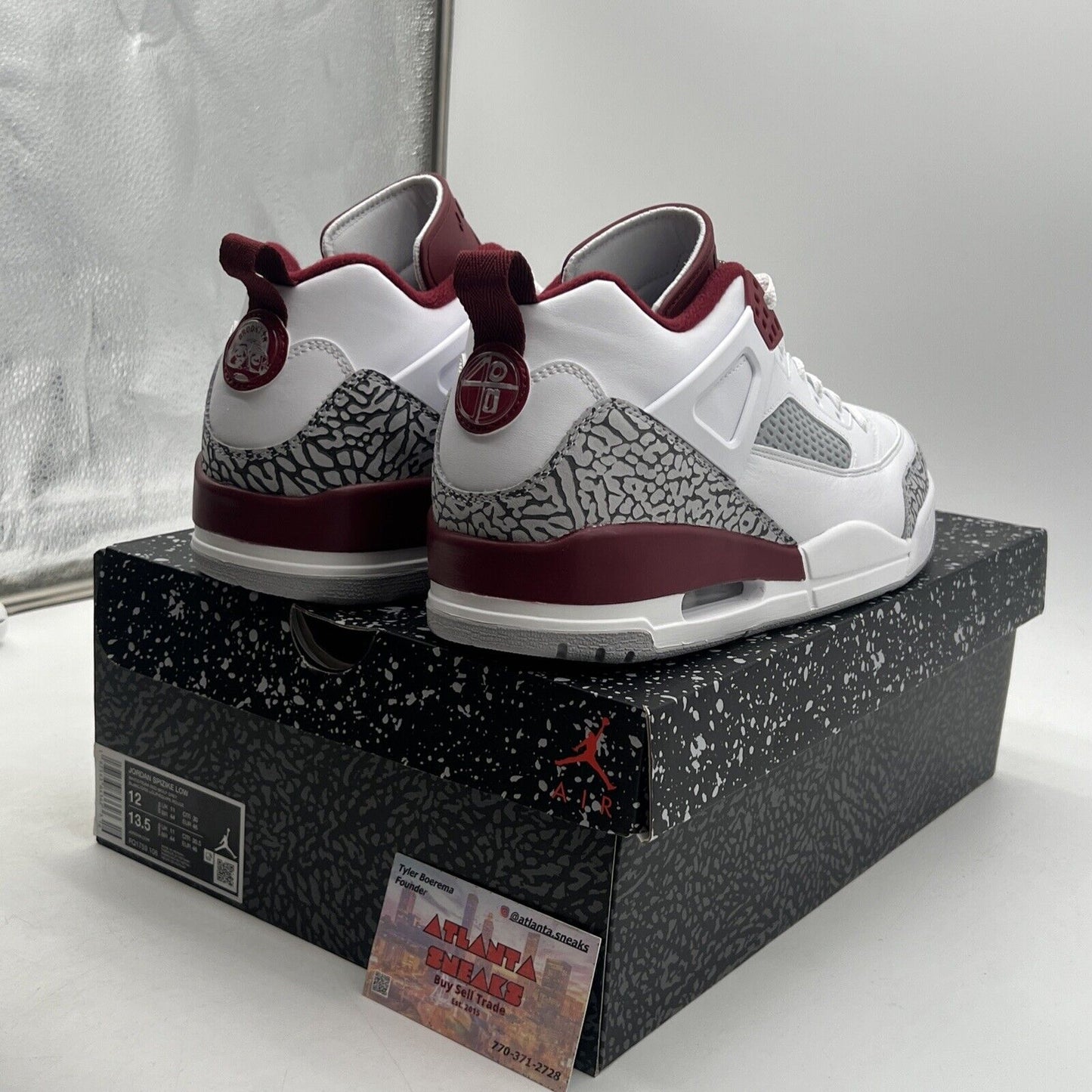 Size 12 - Jordan Spizike Low Team Red Leather Maroon White (FQ1759-106)