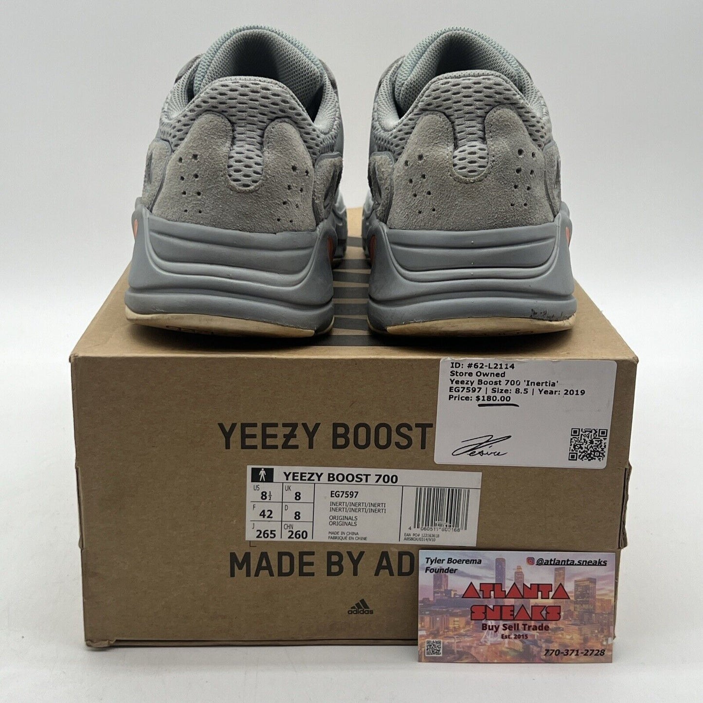 Size 8.5 - adidas Yeezy Boost 700 V1 Inertia Suede Grey (EG7597)