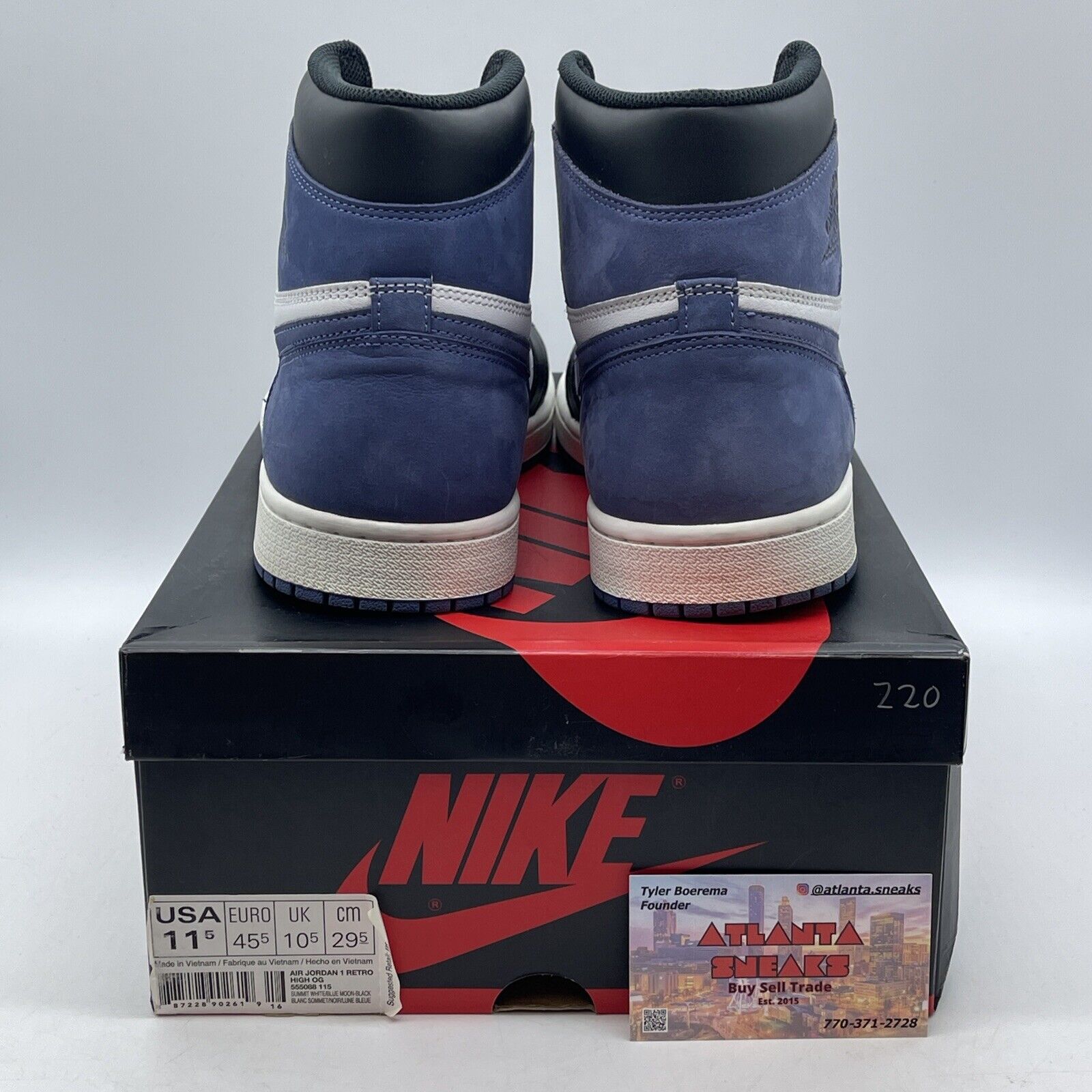 Size 11.5 - Air Jordan 1 High Best Hand in the Game - Blue Moon (555088-115)