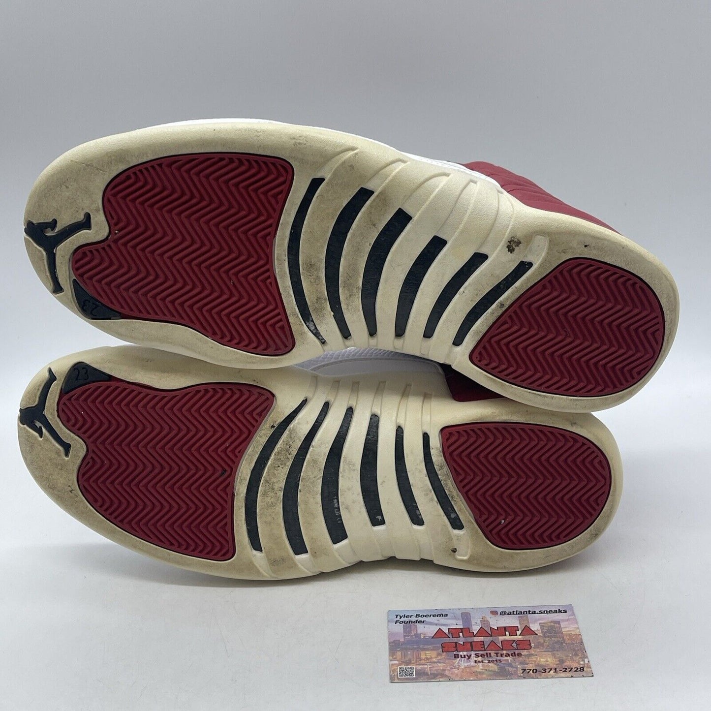 Size 10.5 - Air Jordan 12 Retro Gym Red White Leather Black (130690-600)