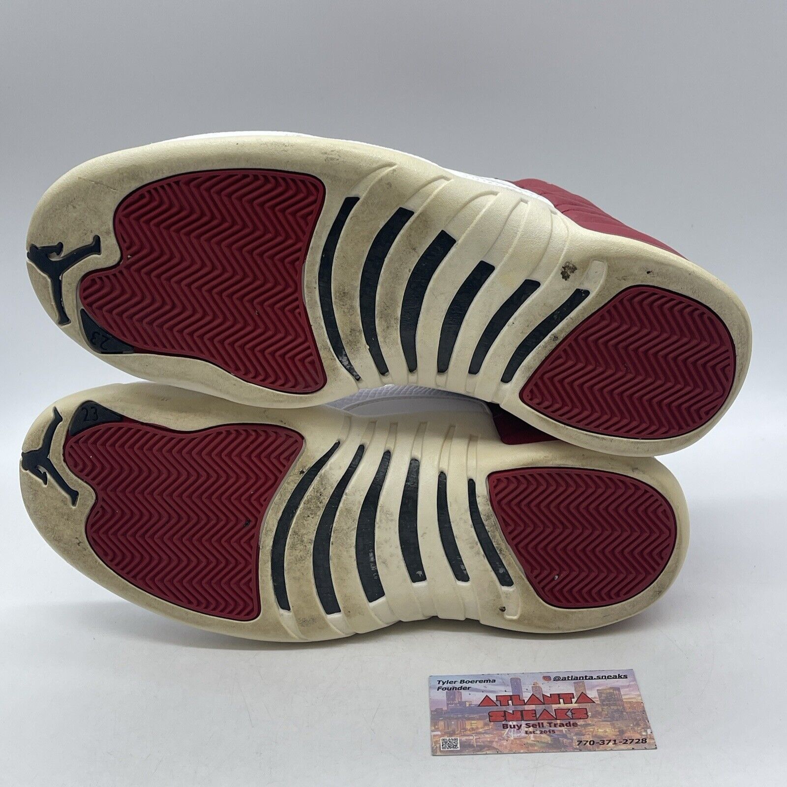 Size 10.5 - Air Jordan 12 Retro Gym Red White Leather Black (130690-600)
