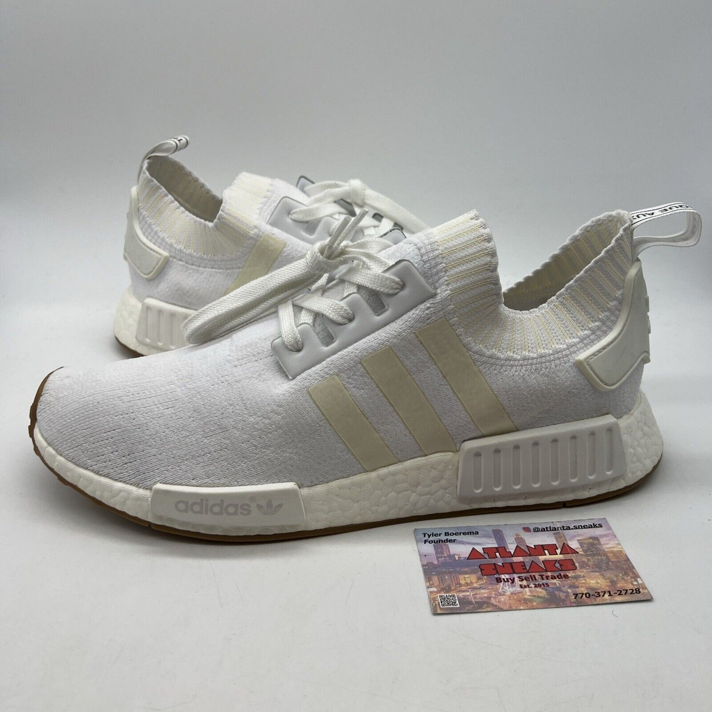 Size 12 - adidas NMD_R1 Primeknit White Gum (BY1888)