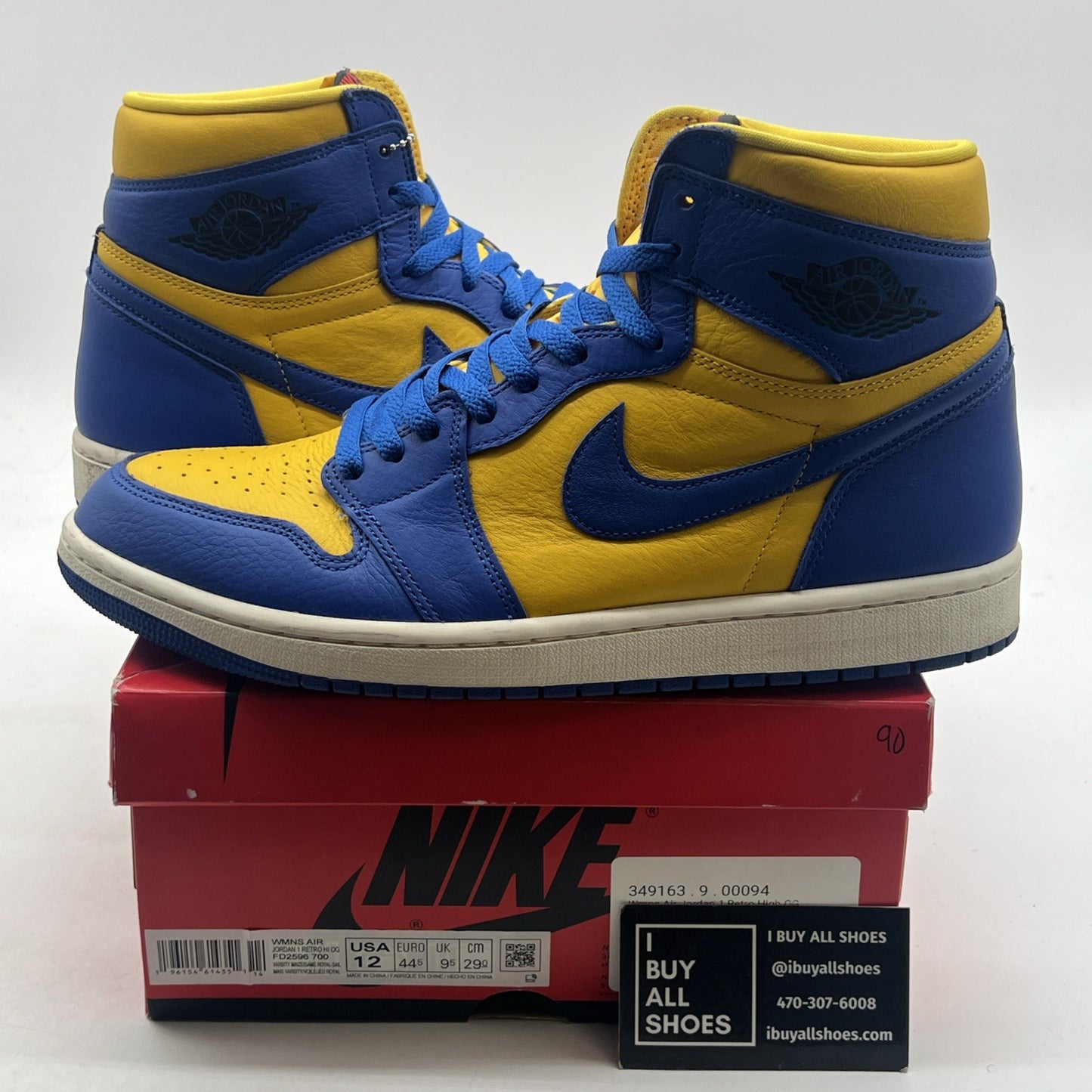 Size 12 - Air Jordan 1 Retro OG High Reverse Laney W (FD2596-700)