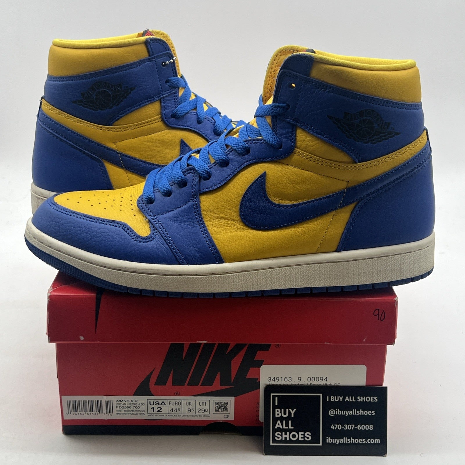 Size 12 - Air Jordan 1 Retro OG High Reverse Laney W (FD2596-700)