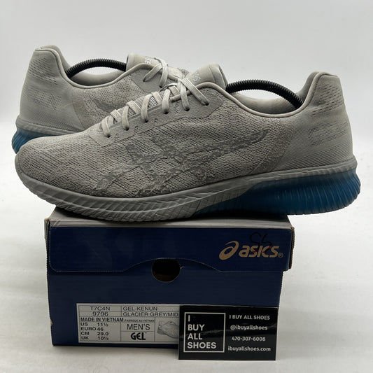 Size 11.5 - Asics Gel-Kenun Gray Mesh Athletic Running Sneakers (T7C4N-9796)