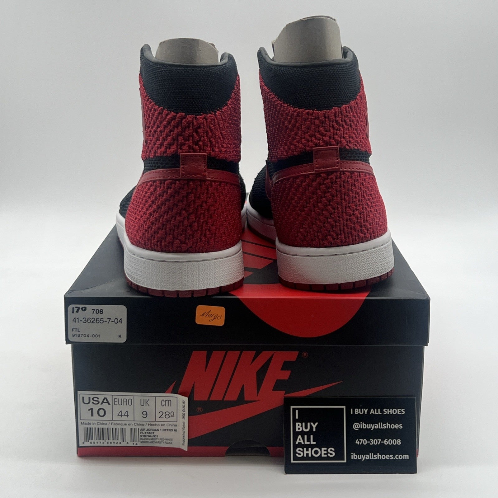 Size 10 - Air Jordan 1 Retro OG Flyknit High Bred (919704-001)