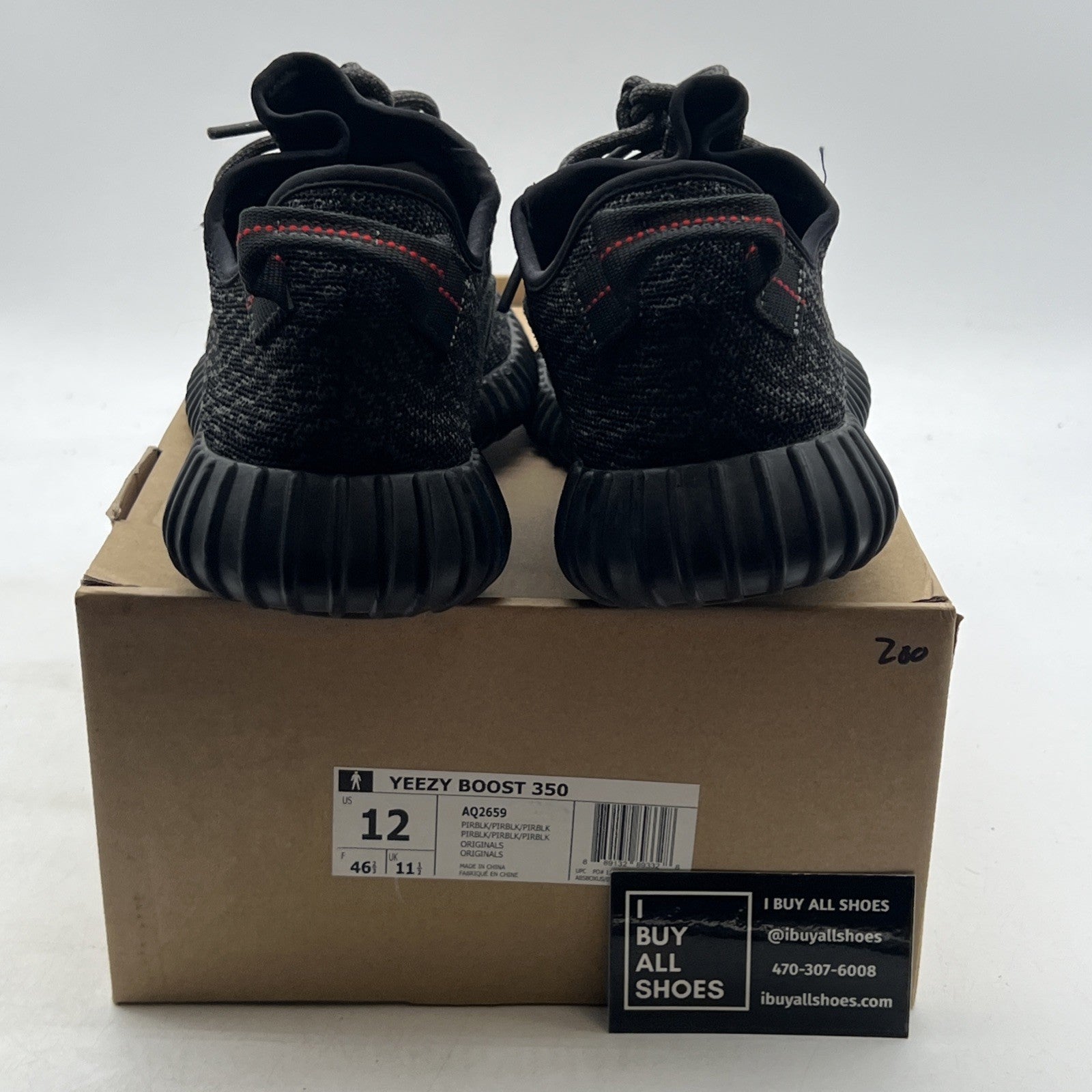 Size 12 - adidas Yeezy Boost 350 2015 Pirate Black (AQ2659)