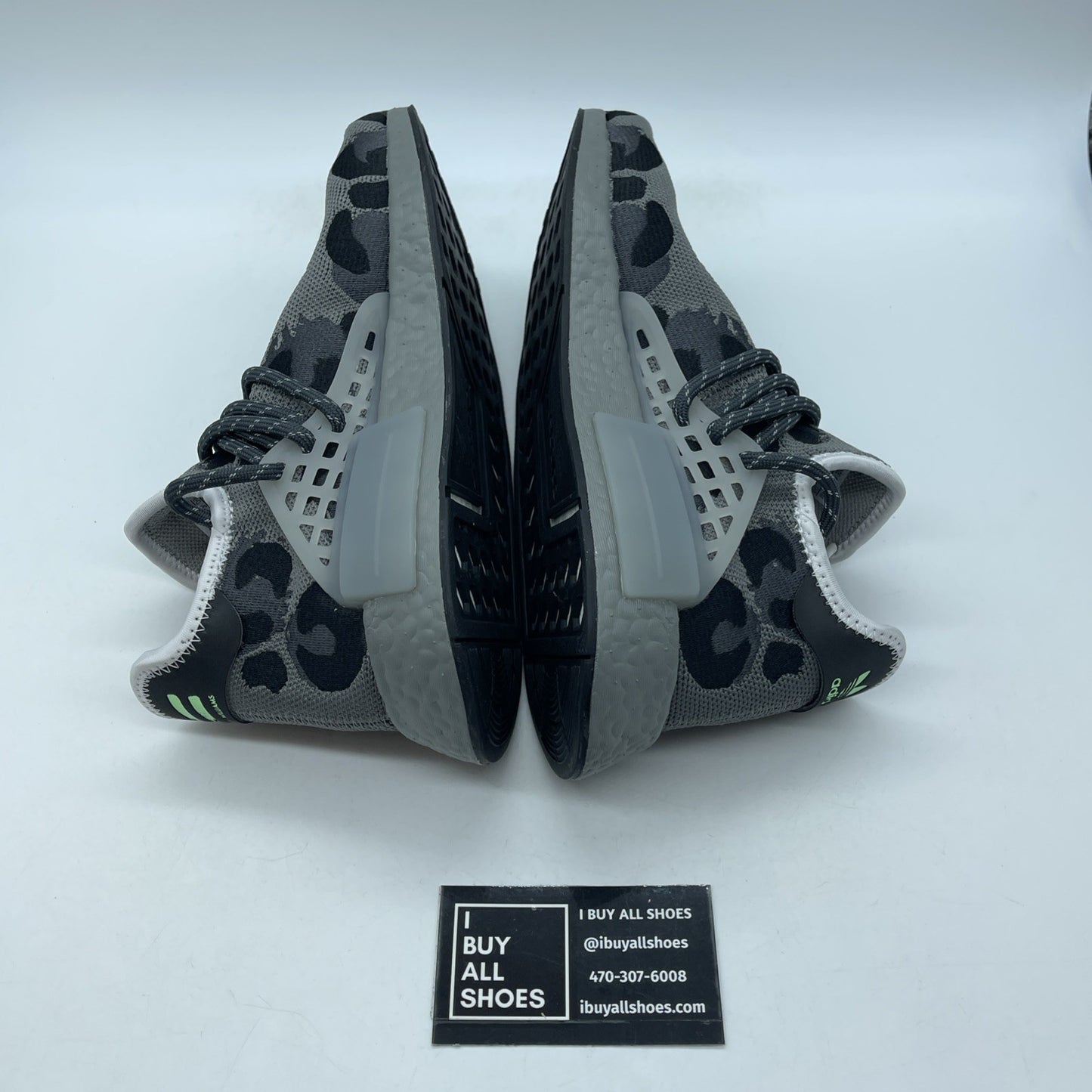 Size 8 - Pharrell X Adidas Nmd Hu Animal Print Grey Black Suede (ID1531)