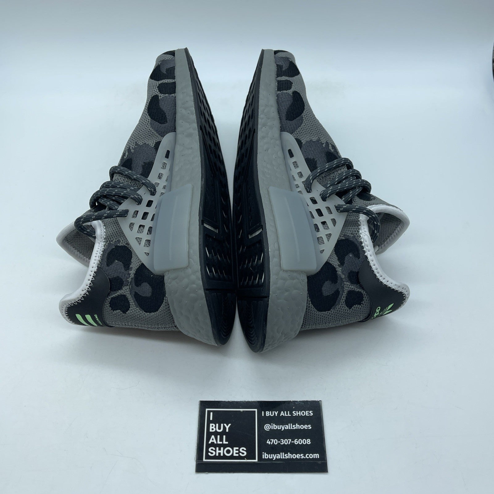 Size 8 - Pharrell X Adidas Nmd Hu Animal Print Grey Black Suede (ID1531)