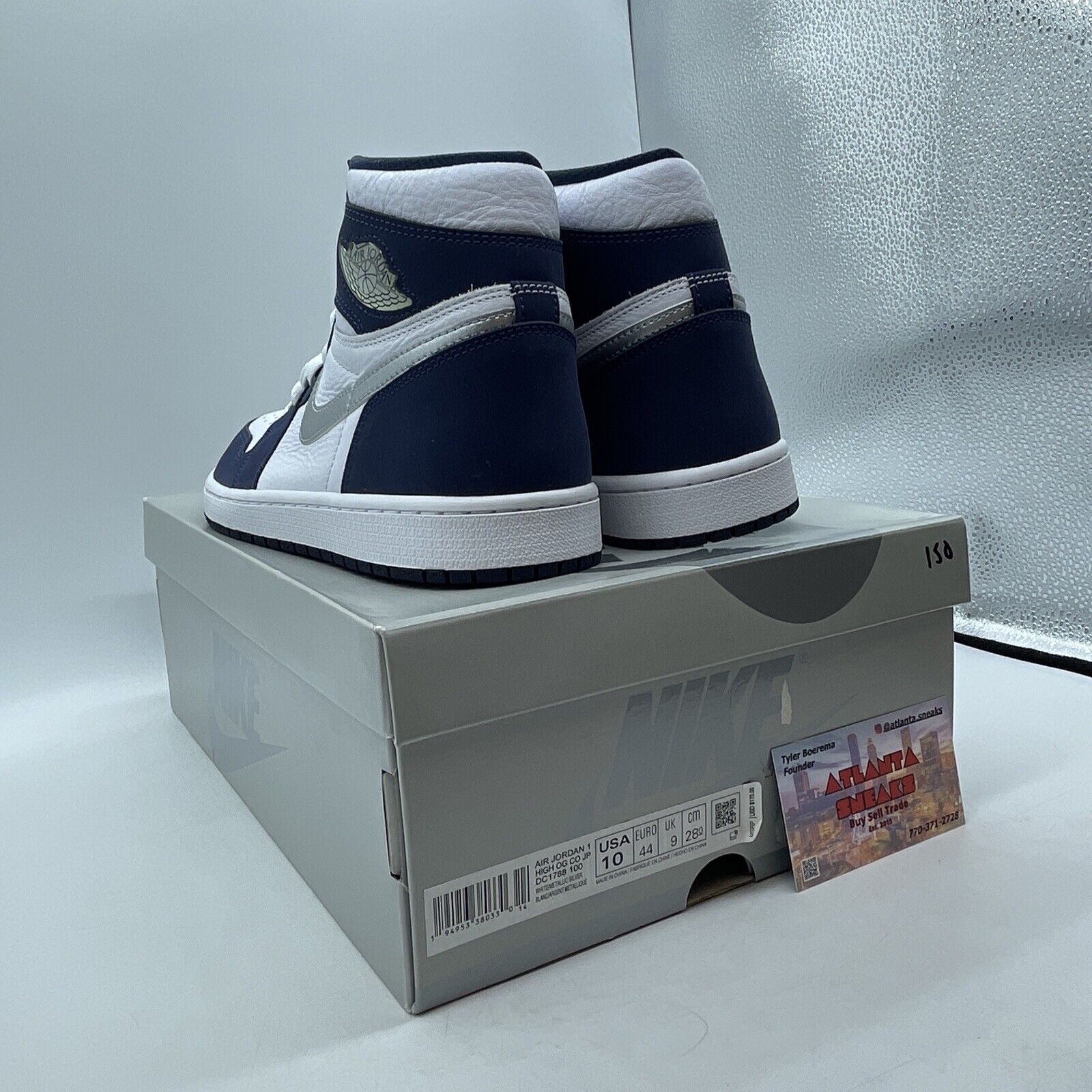 Size 10 - Jordan 1 Retro High CO.JP Midnight Navy White Suede (DC1788-100)