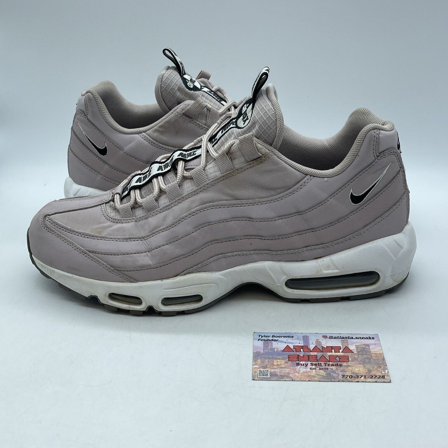 Size 12 - Nike Air Max 95 SE Particle Rose Black Suede Leather (AQ4129-600)