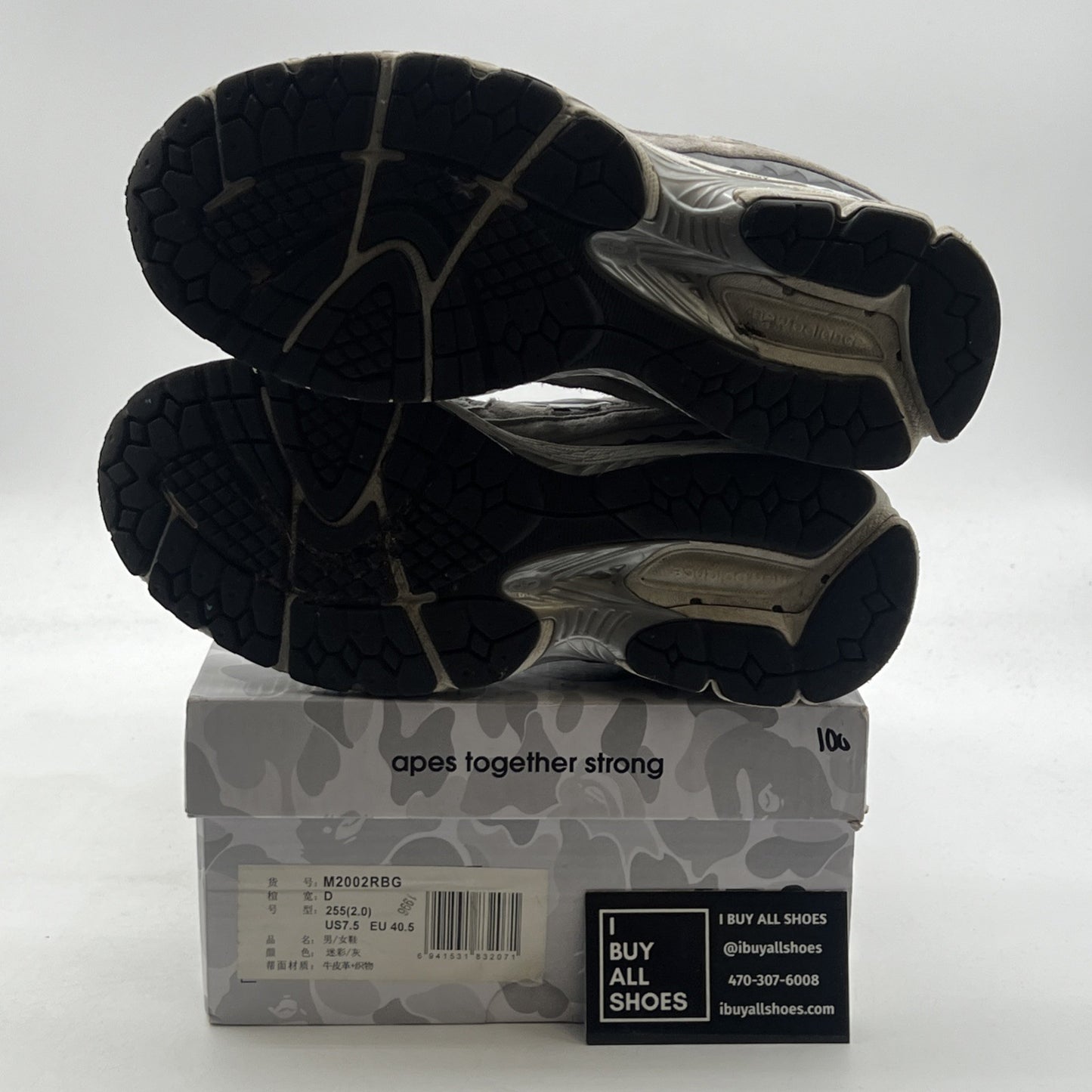 Size 7.5 - New Balance BAPE x 2002R Apes Together Strong - Grey Camo (M2002RGB)