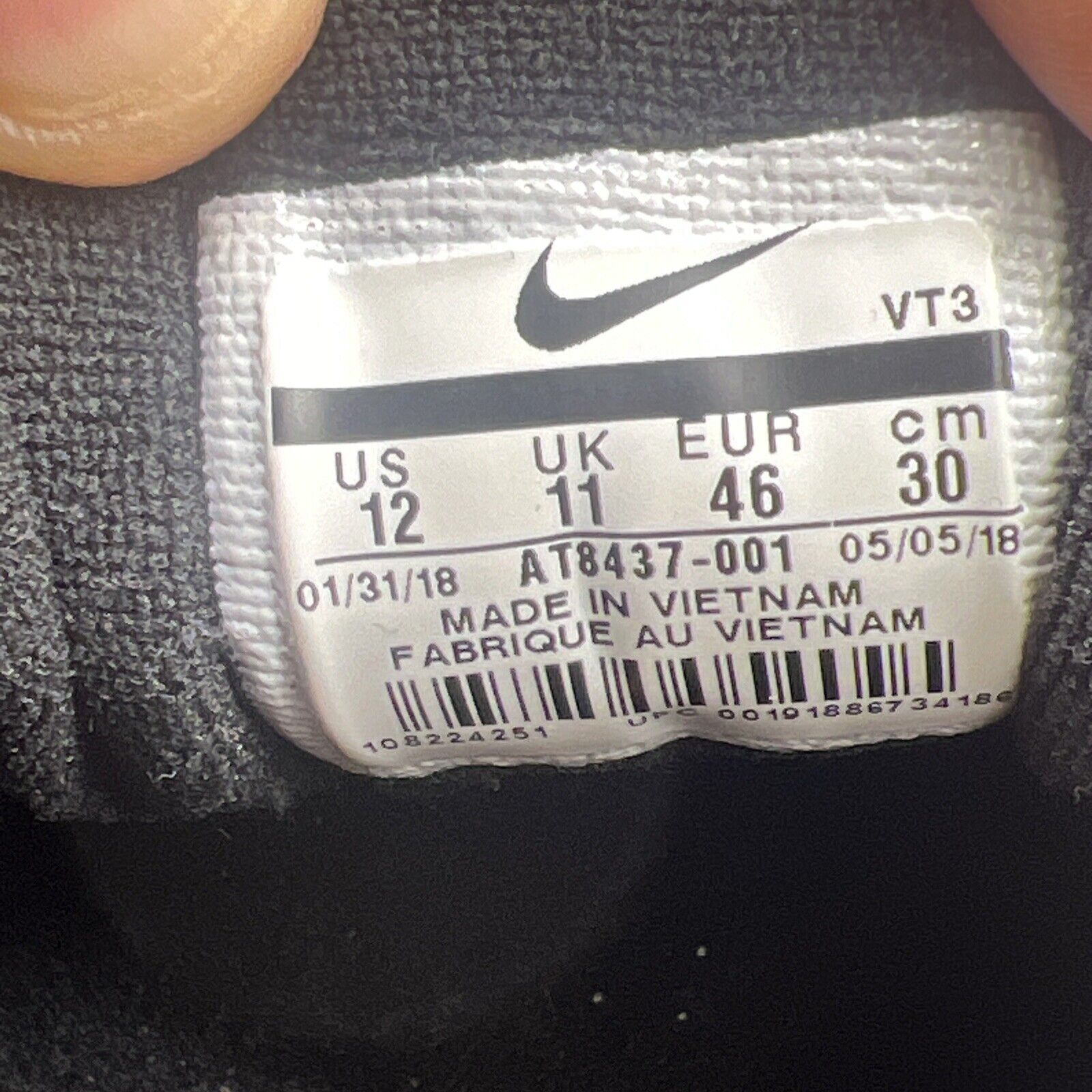 Size 12 - Nike Air Max 97 Just Do It Black White Red (AT8437-001)
