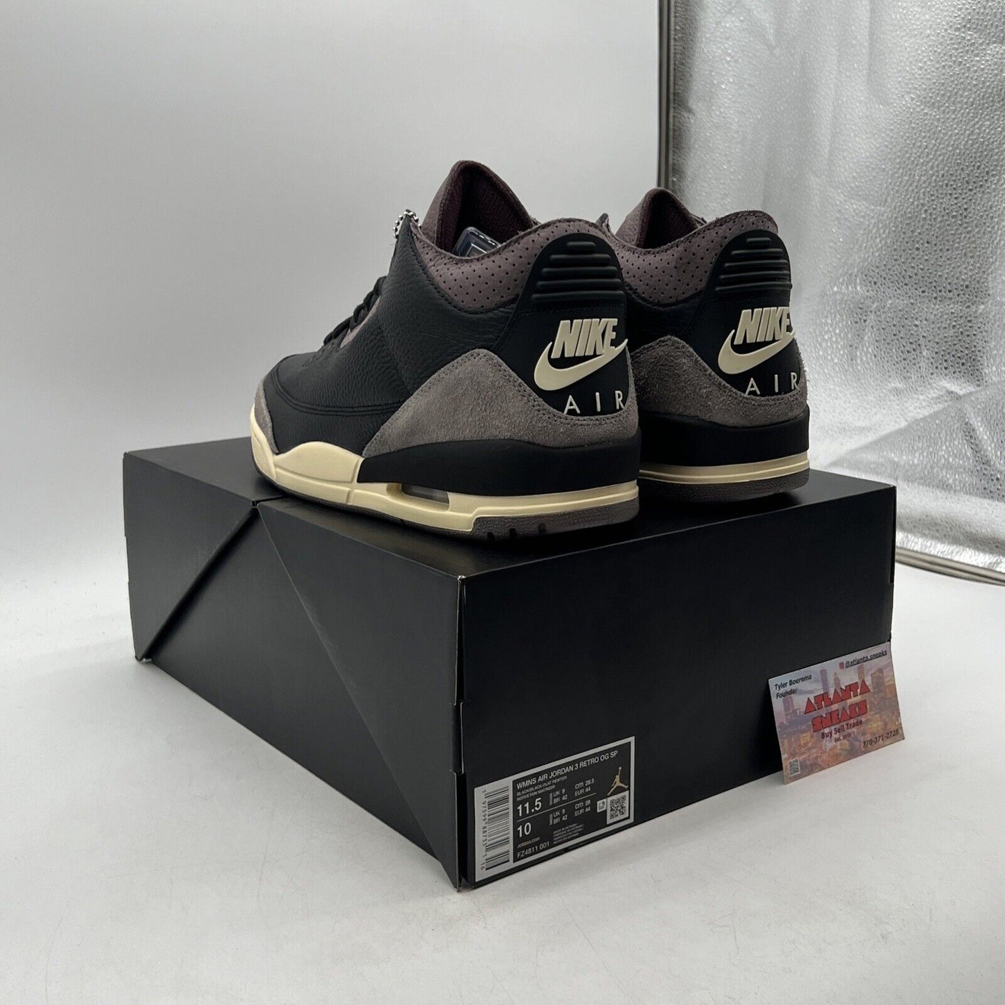 Size 11.5W- A Ma Maniére x Air Jordan 3 Retro While You Were Sleeping