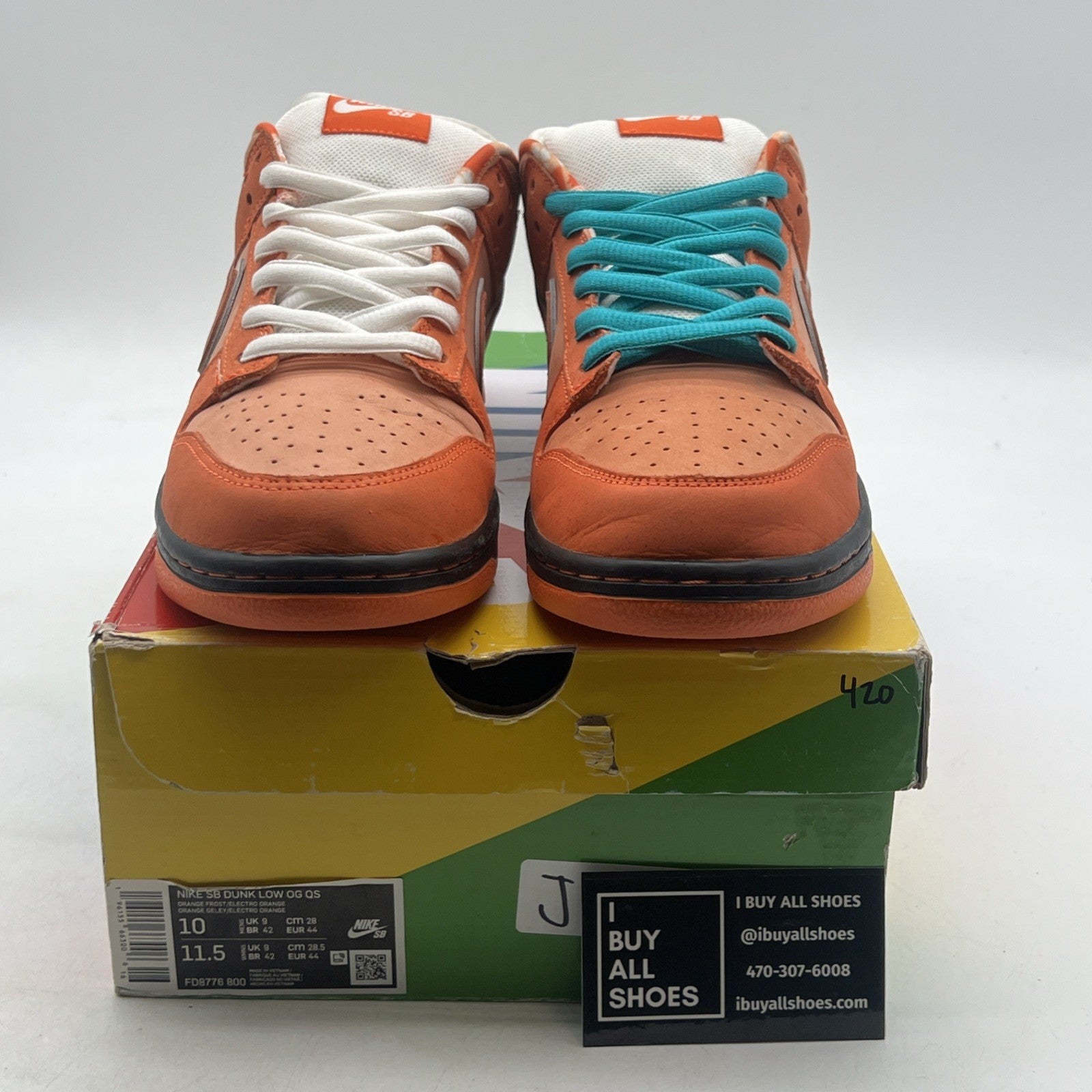 Size 10 - Nike Dunk Low SB x Concepts Orange Lobster (FD8776-800)