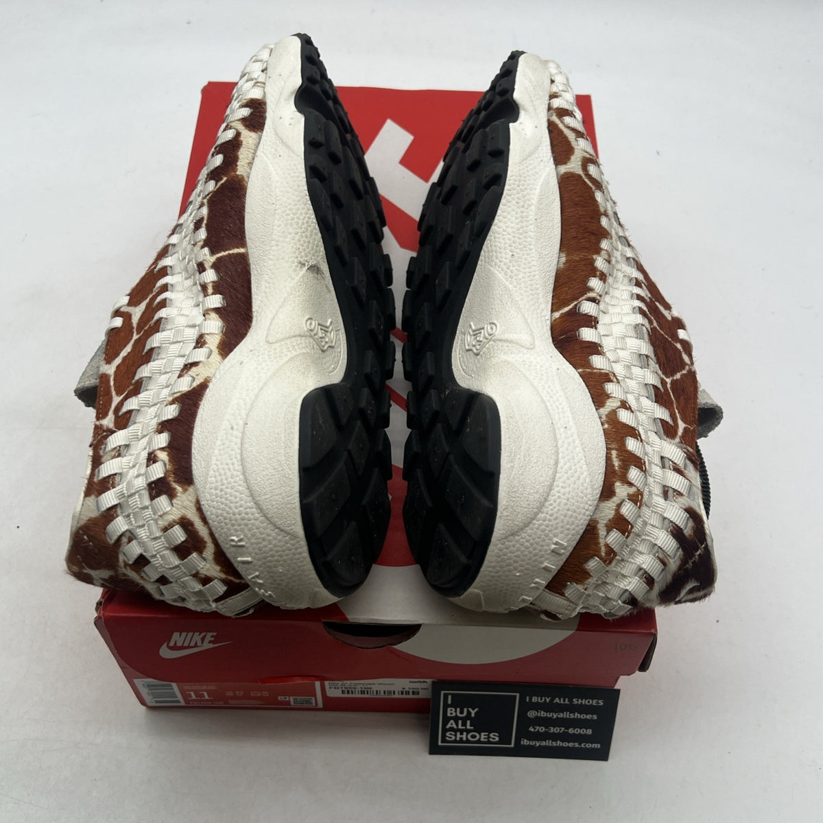 Size 11 - Nike Air Footscape Woven Cow Print W (FB1959-100)