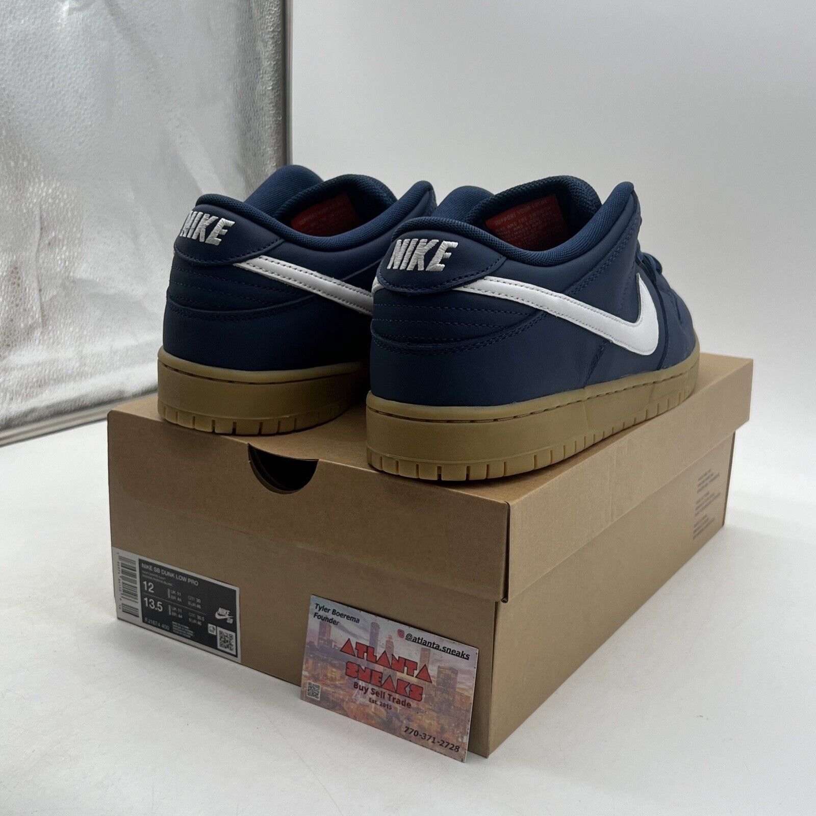 Size 12 - Nike SB Dunk Low Pro ISO Orange Label Navy Gum Light Brown FJ1674-400