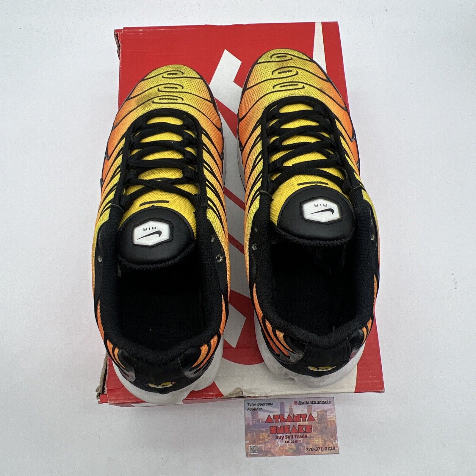 Size 5.5Y - Nike Air Max Plus Sunset (655020-781) Yellow Orange Black