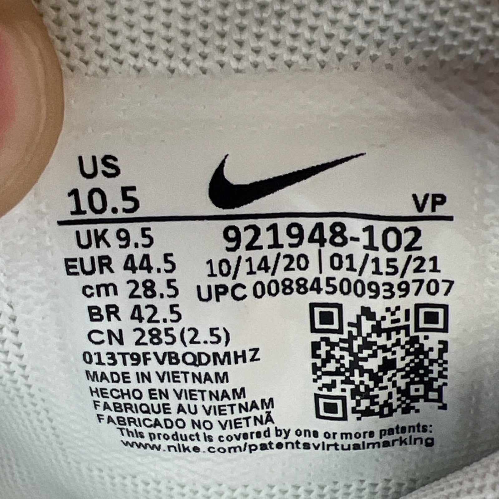 Size 10.5 - Nike Air More Uptempo White Varsity Red 2018 (921948-102)
