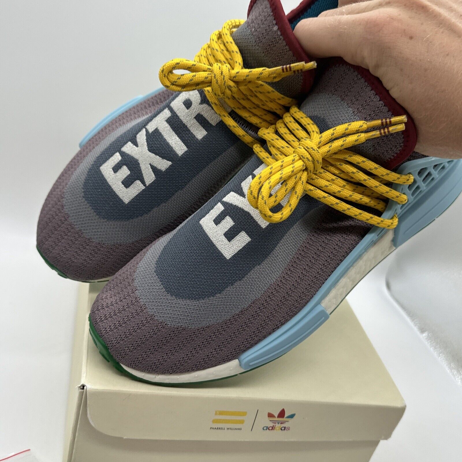 Size 10.5 - adidas NMD Human Race x Pharrell Extra Eye - Legacy Purple 2020