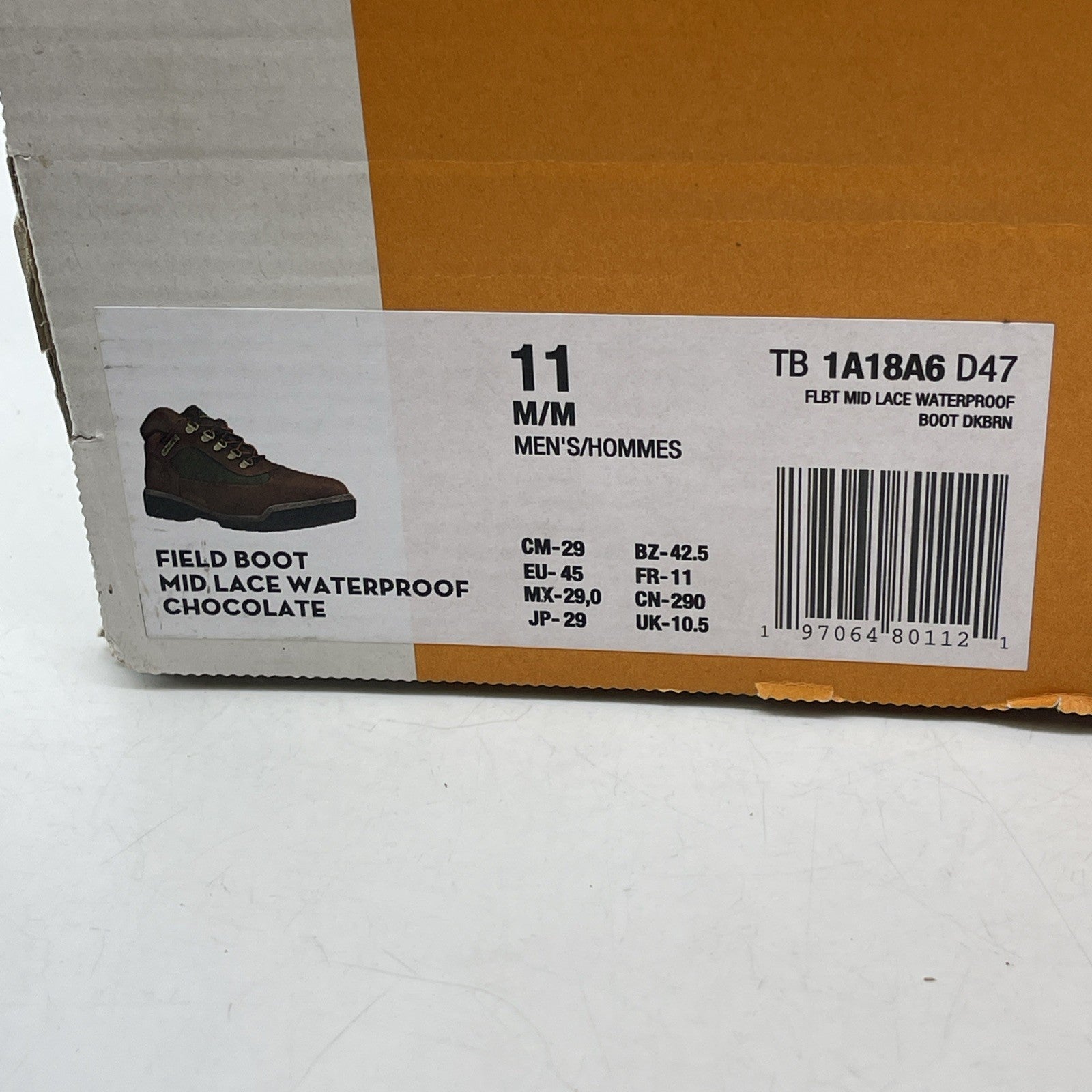 Size 11 - TIMBERLAND WATERPROOF FIELD BOOT BROWN OLIVE  BEEF BROCCOLI NUBUCK LOW