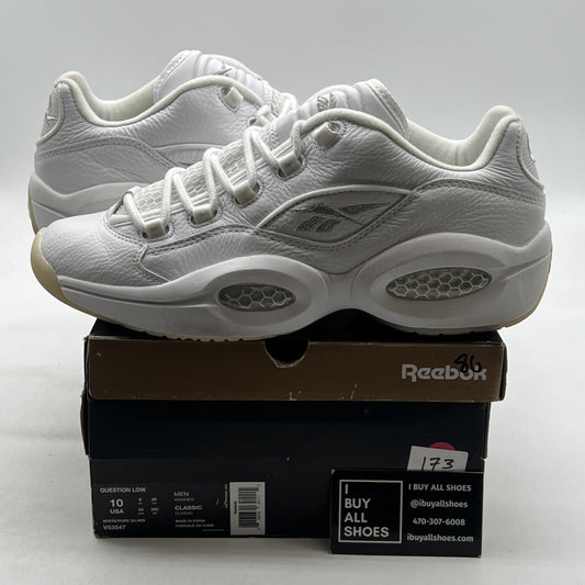 Size 10 - Reebok Question Low White (V53547)