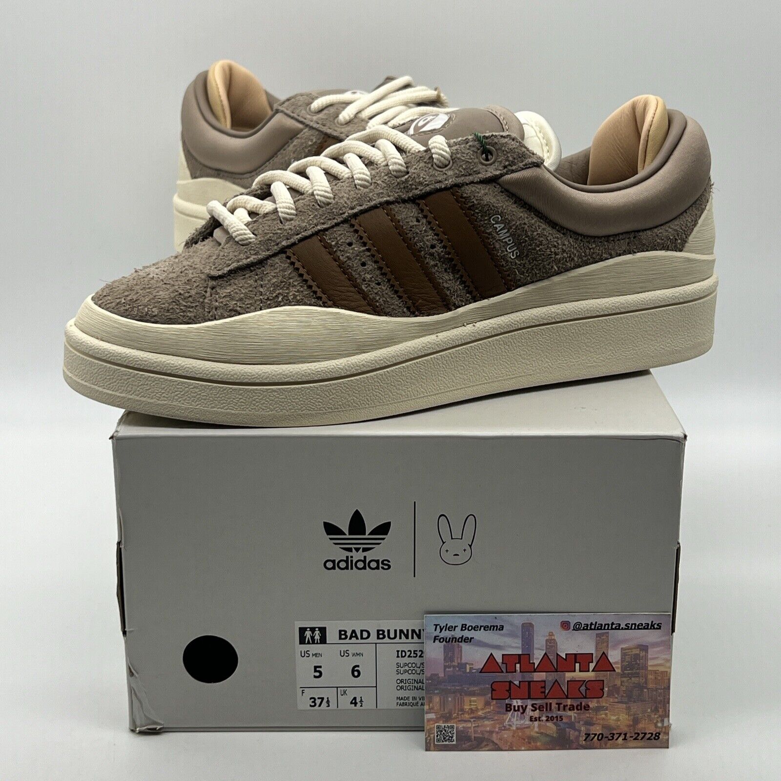 Size 5 - adidas Bad Bunny x Campus Chalky Brown Suede (ID2529)