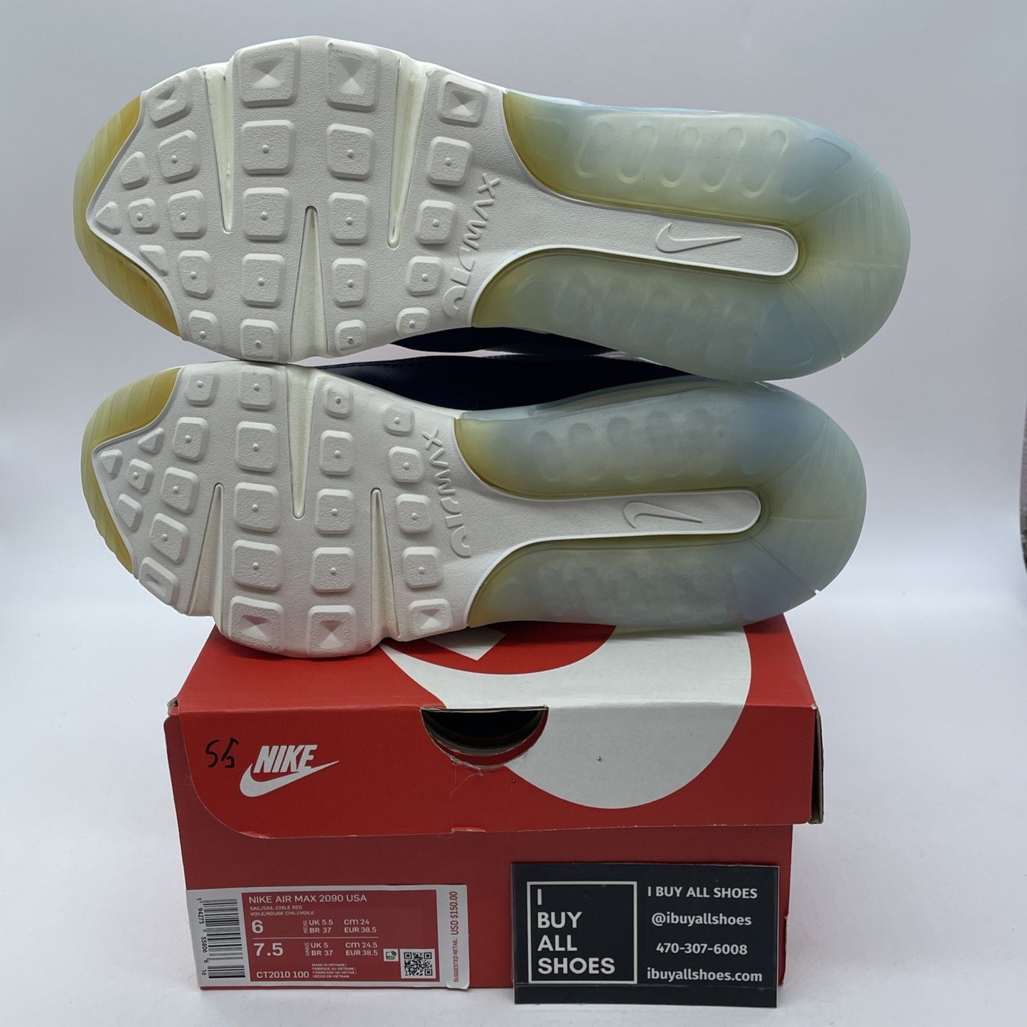 Size 6 - Nike Air Max 2090 USA Blue White Leather (CT2010-100)
