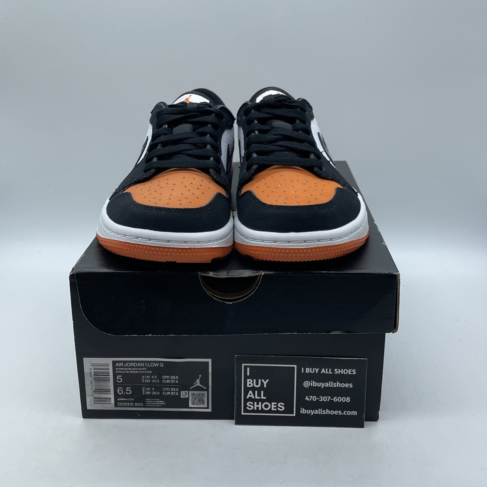 Size 5 - Jordan 1 Low Golf Shattered Backboard 2022 Suede Leather (DD9315-800)