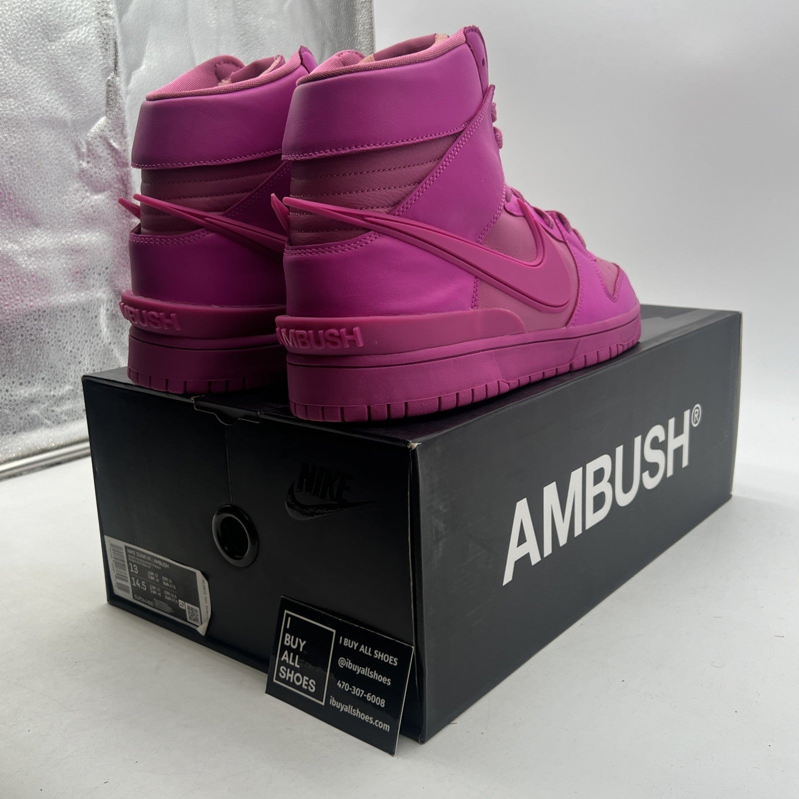 Size 13 - Nike AMBUSH x Dunk High Pink (CU7544-600)