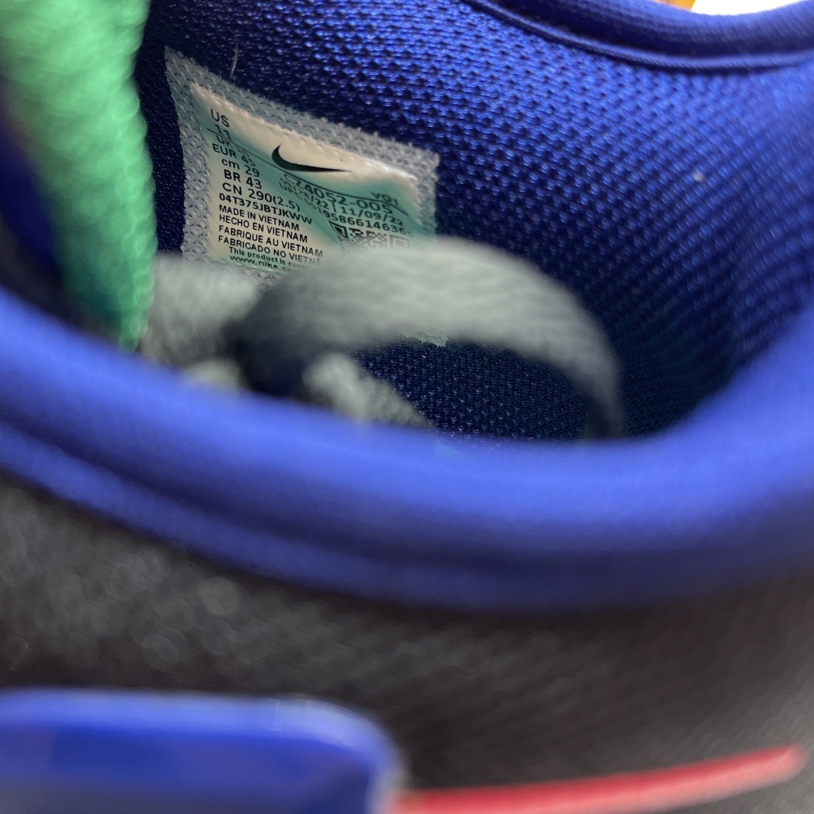 Size 11 - Nike LeBron Witness 6 Black Deep Royal Blue (CZ4052-005)