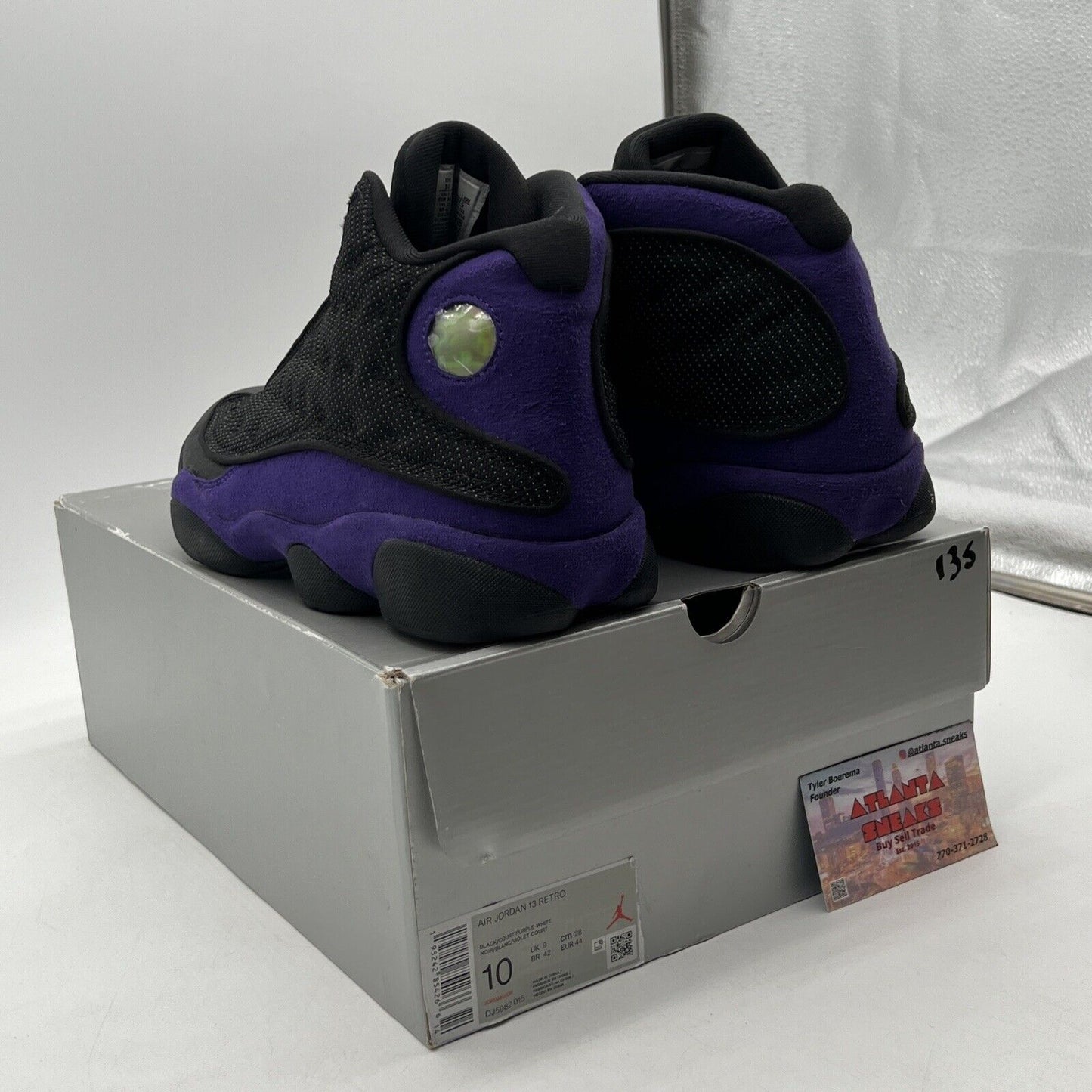 Size 10 - Jordan 13 Retro Court Purple Black Leather Suede (DJ5982-015)