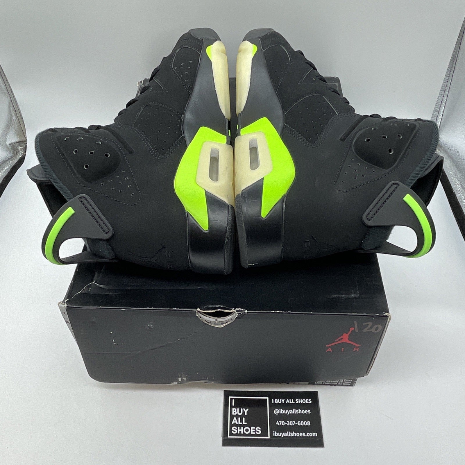 Size 8.5 - Air Jordan 6 Retro Electric Green 2021 Black Suede (CT8529-003)