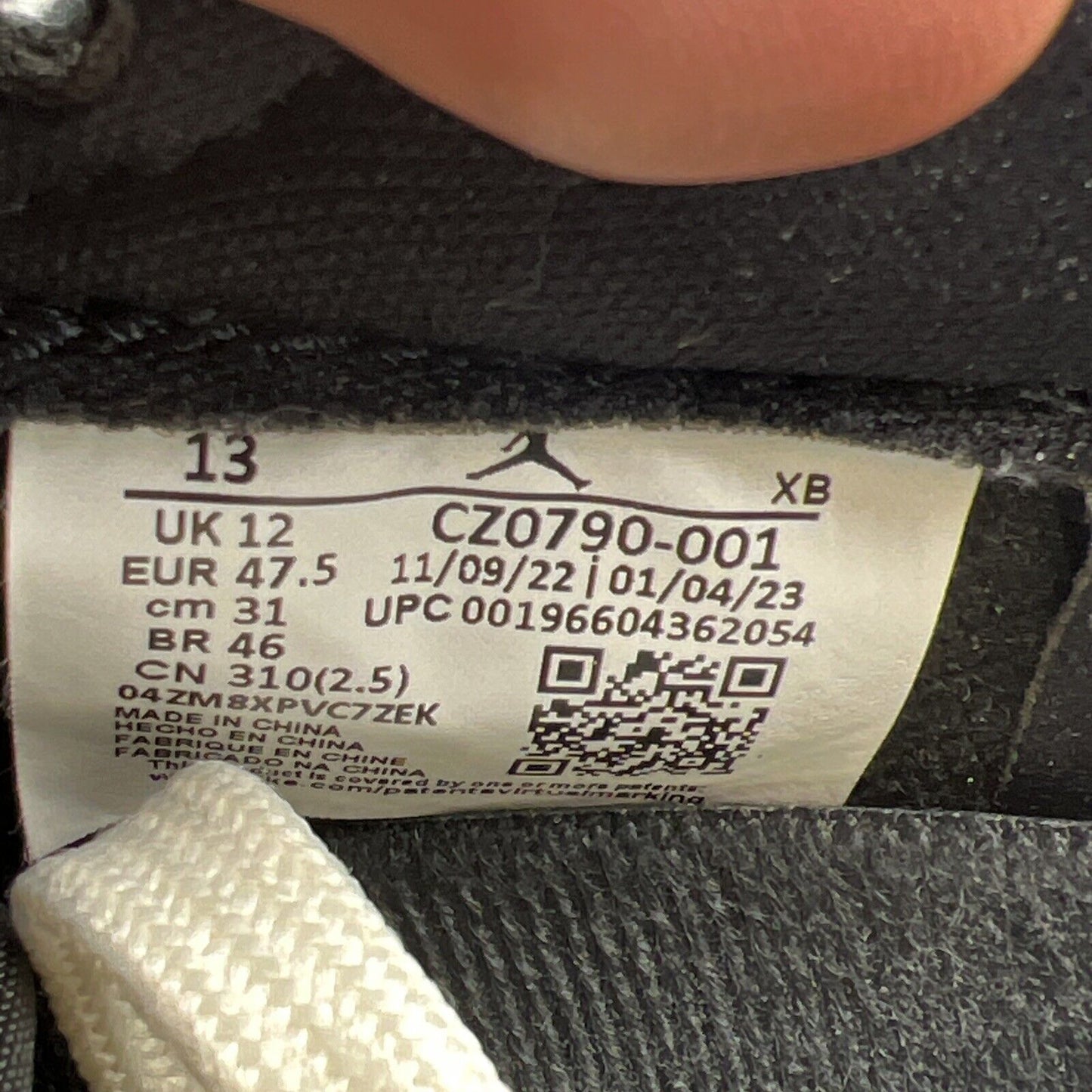 Size 13 - Air Jordan 1 Retro OG Low Black Cement (CZ0790-001)