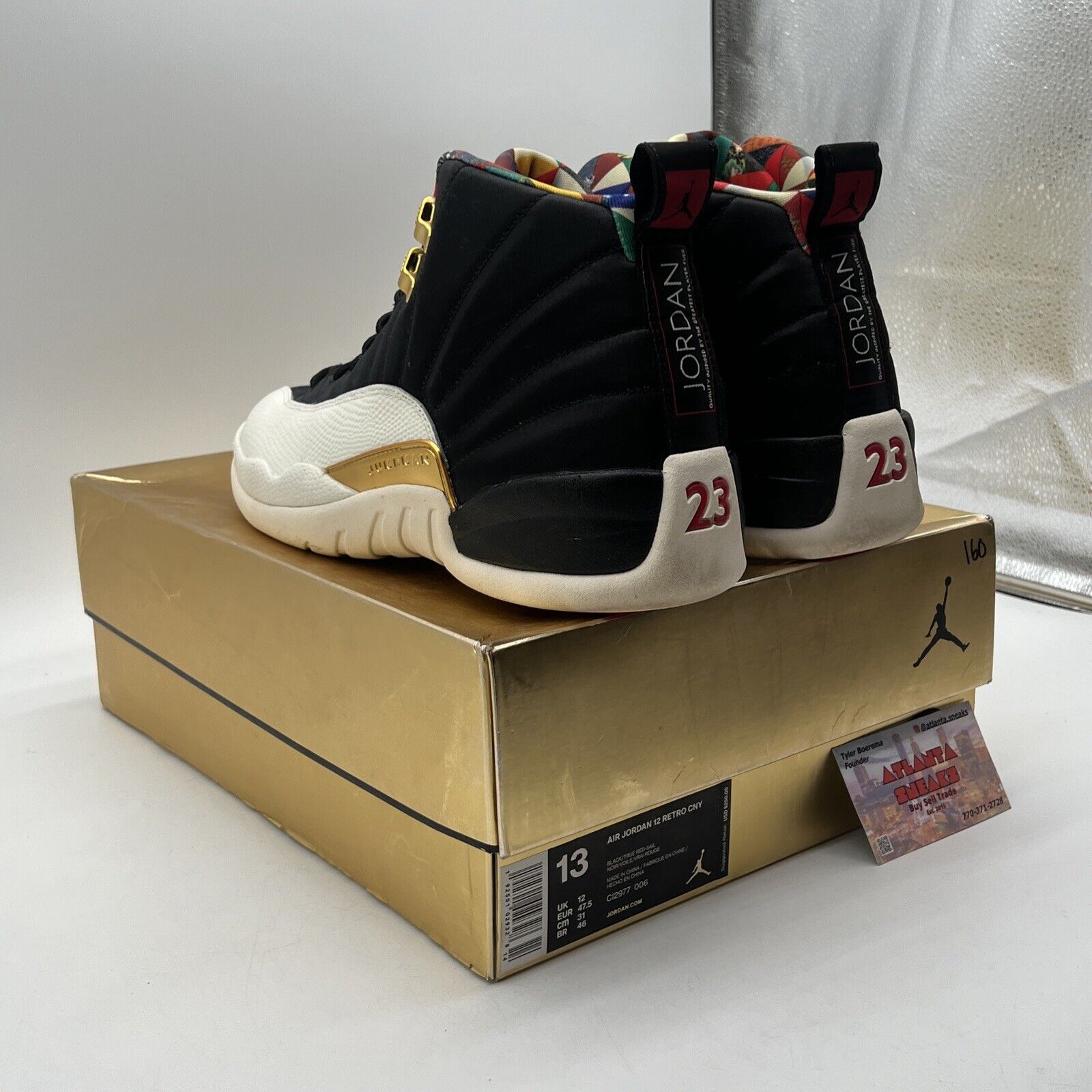 Size 13 - Air Jordan 12 Retro 2019 Chinese New Year Black White (CI2977-006)