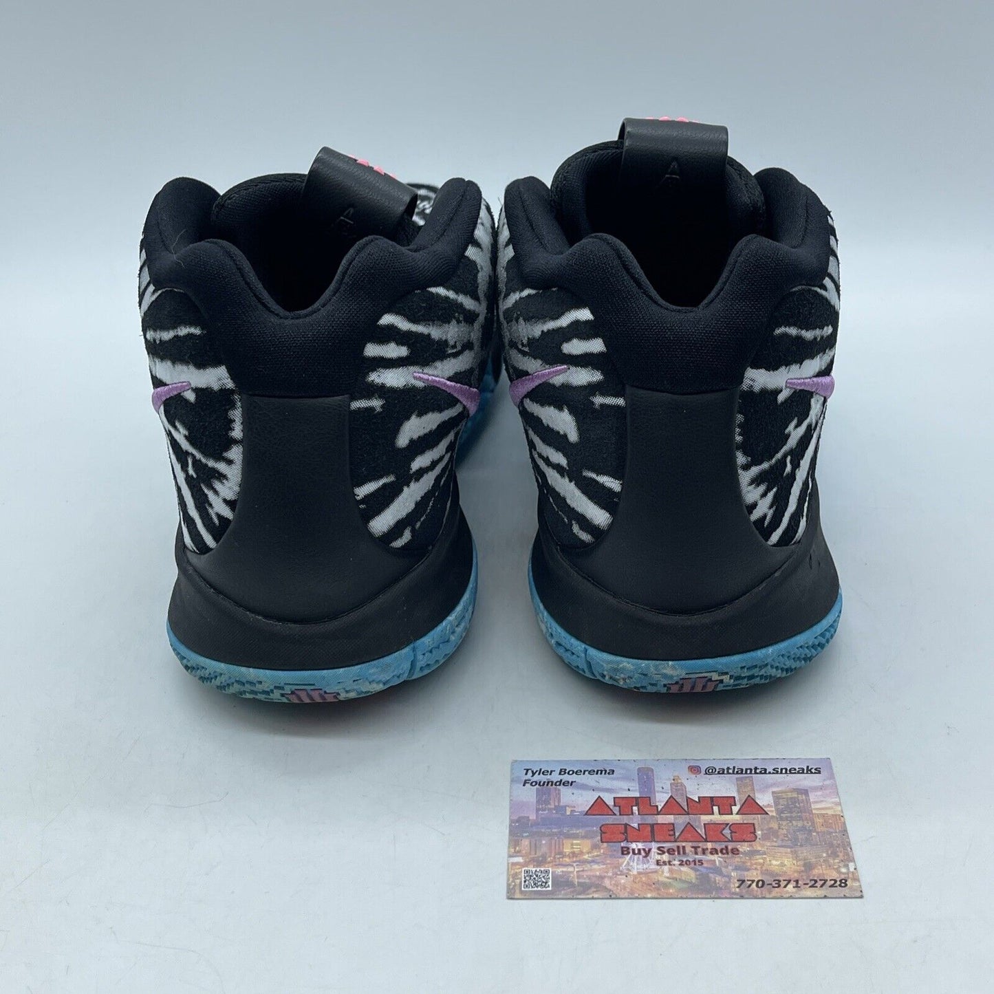 Size 10 - Nike Kyrie 4 All Star Black Blue Purple Leather Suede (AQ8623-001)