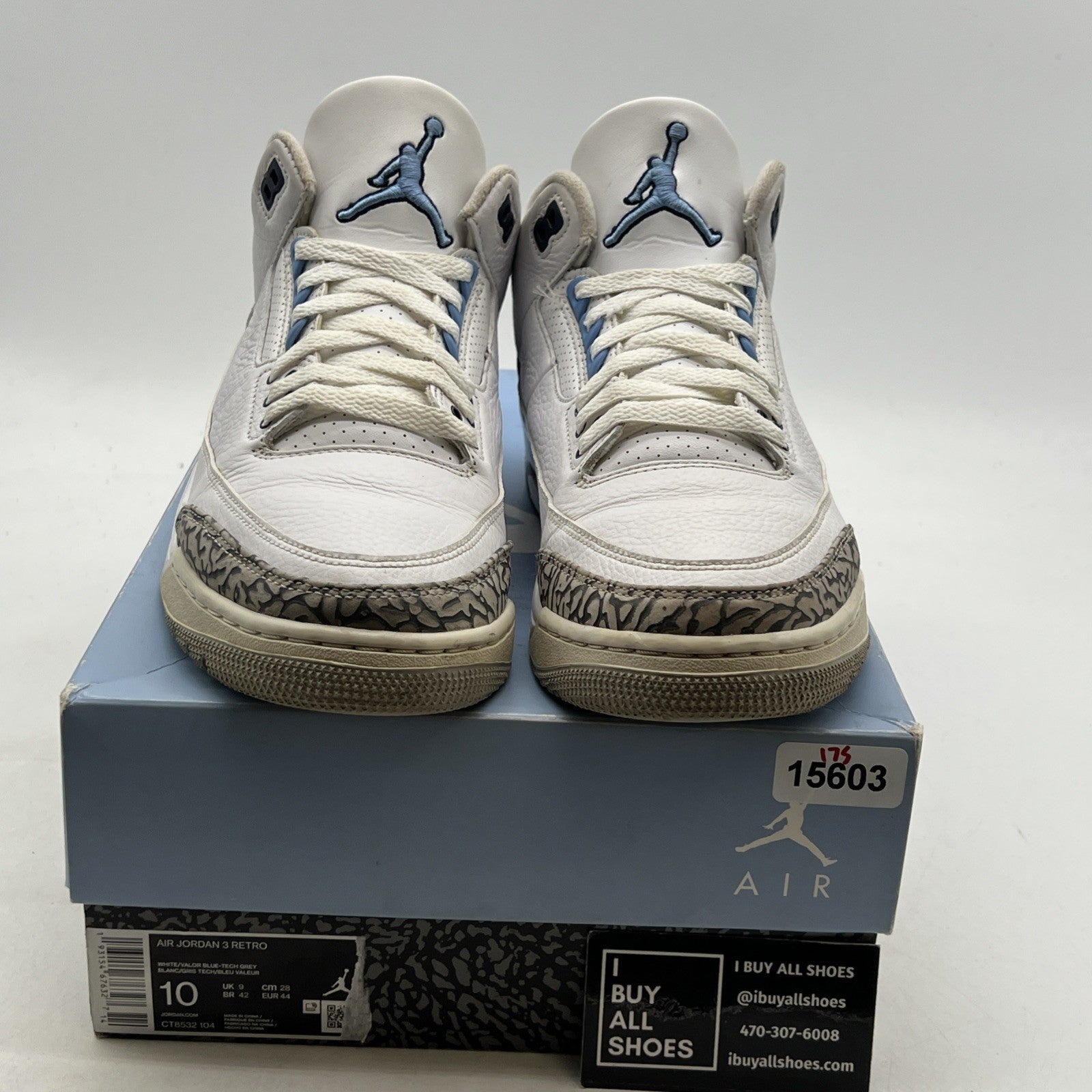 Size 10 - Air Jordan 3 Retro Mid UNC (CT8532-104)