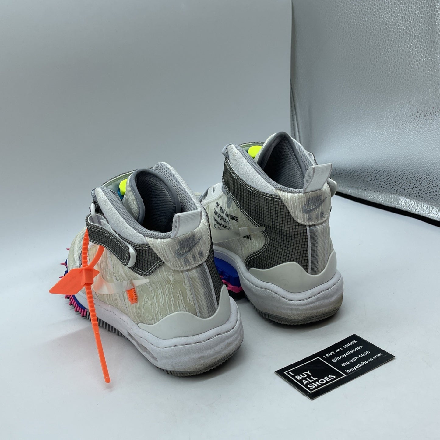 Size 10.5 - Nike Air Force 1 x Off-White White Grey Suede  2022 (DO6290-100)