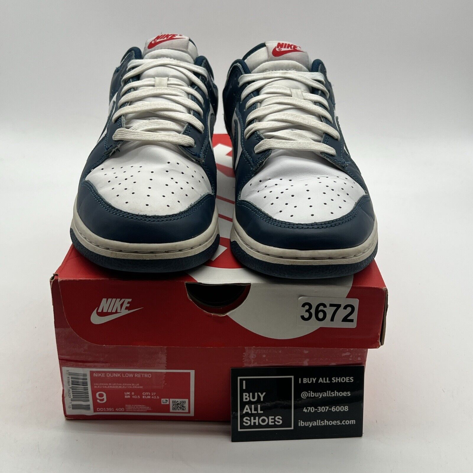 Size 9 - Nike Dunk Low Velarian Blue/White (DD1391-400)