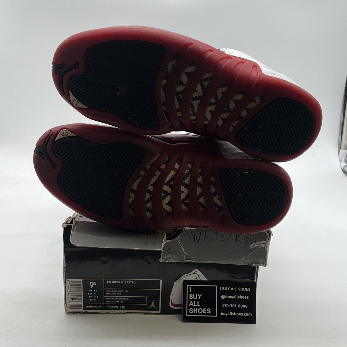 Size 9.5 - Air Jordan 12 Retro 2009 Cherry (130690-110)