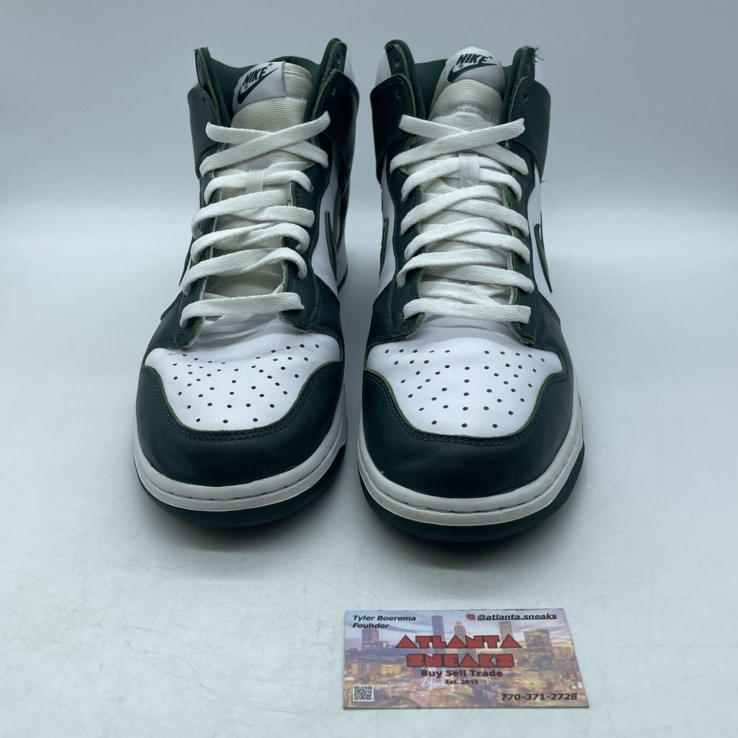 Size 12 - Nike Dunk SP High Spartan Green White Leather (CZ8149-100)